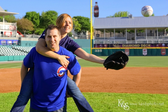 Dallas Baseball Engagement Session by Dallas Engagement Photographers, K & S Photography